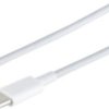 Charging cable, USB plug type C to plug, 8 pole, 1 m, white, BYB-5-13M5248