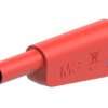 Adapter z wtykiem bananowym Wtyk Połączenie lutowane Czerwony 32A Staubli rozmiar 4 mm