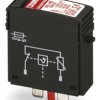 Ochronnik przeciwprzepięciowy 120 V AC na szynę DIN Phoenix Contact Moduł zabezpieczenia z ogranicznikiem przepięć 40kA