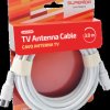 SUPAVC009 TV-Antennenkabel, IEC Stecker <> IEC Buchse, 3,0 m weiß