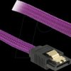 83694 SATA 6 Gb/s 20-cm purple angled/straight metal cable