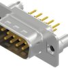 D-Sub plug, 9 pole, standard, equipped, straight, solder pin, 163A16159X