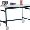 Manuflex BB4054.7016 STÓŁ podawczy podstawa mobilna z płytą pokryciową z blachy w kolorze antracytowym RAL 7016, szer. X