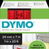 S0720970 DYMO D1 tape, 24 mm, black/red