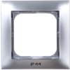 IMPRESJA Ramka pojedyncza do łączników IP44 srebrna RH-1Y/18