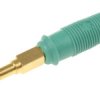 Adapter z wtykiem bananowym Męski Połączenie lutowane typ Wtyk bananowy Zielony 32A Hirschmann Test & Measurement