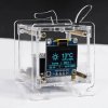 DC5V ESP8266 zestaw do samodzielnego montażu miniaturowych zegarów z wyświetlaczem OLED i obudową DIY