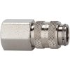 Quick-release coupling, L 38 mm, 35 bar, brass, nickel-plated, for hose, 107162