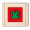 FLEXI Gniazdo pojedyncze z uziemieniem DATA z kluczem czerwony 1FGZK KARLIK