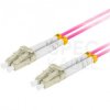 Patchcord światłowodowy MM LC/UPC-LC/UPC duplex 3mm OM4 bezhalogenowy LSOH magenta 1m LANBERG