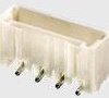 Pin header, 4 pole, pitch 1.5 mm, straight, natural, 292230-4