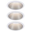 Paulmann 93410 Cole Recessed LED Ceiling Light Set Dimmable 3x6W White/Silver