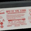 NP2-12 Rechargeable lead fleece battery, 12 V, 2 Ah, standby UPS