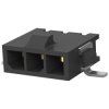 Pin header, 3 pole, pitch 3 mm, angled, black, 2-1445091-3