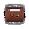 Trend Gniazda Telefoniczne Pojedyncze 1Xrj11, 4-Stykowy Brązowy Metalik 9Gt-1