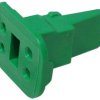 Socket, 4 pole, straight, 2 rows, green, W4S-P012