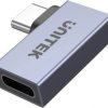 Unitek Adapter USB-C na USB-C kątowy płaski
