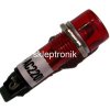 Kontrolka neonowa FI 9mm 230V czerwona 2szt