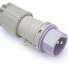 Złącze przemysłowe - zasilające 16A Wtyczka 20 → 25 V. 2P RS PRO Fioletowy Montaż na kablu IP44