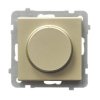 SONATA Ściemniacz przyciskowo-obrotowy uniwersalny 40-400W szampański złoty ŁP-8R/m/39 OSPEL