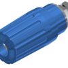 Pole terminal, 4 mm, blue, 30 VAC/60 VDC, 35 A, M4 threaded bolt, nickel-plated, 930757102