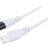 Kabel: 2X0,75Mm2, Iec C7 Żeński,Iec C8 Męski, 3M, 2,5A Lt503+538 H03vvh2-F...