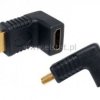 Gniazdo - Wtyk HDMI kątowy duży lewy HD49
