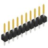 Pin header, 10 pole, pitch 2.54 mm, straight, black, 10048169