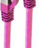 Patch cable, RJ45 plug, straight to RJ45 plug, straight, Cat 7, U/FTP, PVC, 0.25 m, magenta, BS75511-SL0.25M