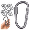 10x Karabińczyk Aluminiowy Zakręcany Typ D 80mm - Karabinek do Kluczy Linek