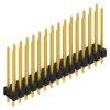 Pin header, 30 pole, pitch 2.54 mm, straight, black, 10055604