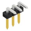 Pin header, 3 pole, pitch 2 mm, angled, black, 10062671