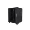 SZAFA INSTALACYJNA RACK STOJĄCA 19 15U 600X600 CZARNA DRZWI SZKLANE LANBERG (ZŁOŻONA) FA01-6615-12B