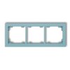 DECO Ramka 3 potrójna uniwersalna z tworzywa DECO Pastel Matt lazurowy 48DR-3 KARLIK