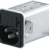 Złącze IEC 4A C14 250V ac Schurter Męski Montaż zatrzaskowy 5 x 20 mm Szybkozłącze 4301.6003