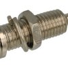 Gniazdo bananowe; 4mm; 28.220; nieizolowany; lutowany; 22mm; mosiądz niklowany; Amass; RoHS; 5.108.N