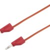 VOLTCRAFT MSB-300 Przewód pomiarowy złącze męskie, lamelkowe 4 mm złącze męskie, lamelkowe 4 mm 0.75 m czerwony 1 szt.