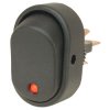 SCI R13-133L B/R RED SPST Oval Panel Mnt Rock Sw Red LED