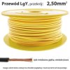 Przewód instalacyjny miedziany wielożyłowy LgY 2.50mm, linka, żółty, 1mb