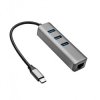 Hub USB C - 3xUSB A i Gigabit Ethernet -  Akyga AK-AD-66