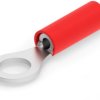 Insulated ring cable lug, 0.5-0.6 mm², AWG 20, 5 mm, red, 2-36153-4