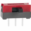 Przełącznik suwakowy, SPDT, montaż PCB, 100 mA przy 30 V DC, -15 → +60°C, NKK Switches