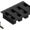 Pin header, 12 pole, pitch 2.54 mm, angled, black, SLLP5SMD05112ZBTR