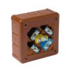 Puszka Natynkowa Z Zaciskami 12 Wlotów Viplast Vp-41 Brązowa Ip55 98X98x42mm...