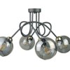 Lampa sufitowa nowoczesna 4xE27 RING BLACK/GOLD