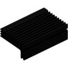 Extruded heatsink, (L x W x H) 84 x 55 x 28 mm, 6.2 to 2.8 K/W, black anodized, SK 96 84 SA