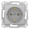 SEDNA Gniazdo pojedyncze z uziemieniem schuko aluminium SDN3000560 SCHNEIDER ELECTRIC