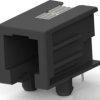 Socket, RJ22, 4 pole, 4P4C, Cat 3, solder connection, PCB mounting, 215875-1