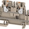 Multi level terminal block, push-in connection, 0.14-6.0 mm², 4 pole, 32 A, 8 kV, dark beige, 2539970000