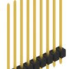 Pin header, 9 pole, pitch 2.54 mm, straight, black, 10048984